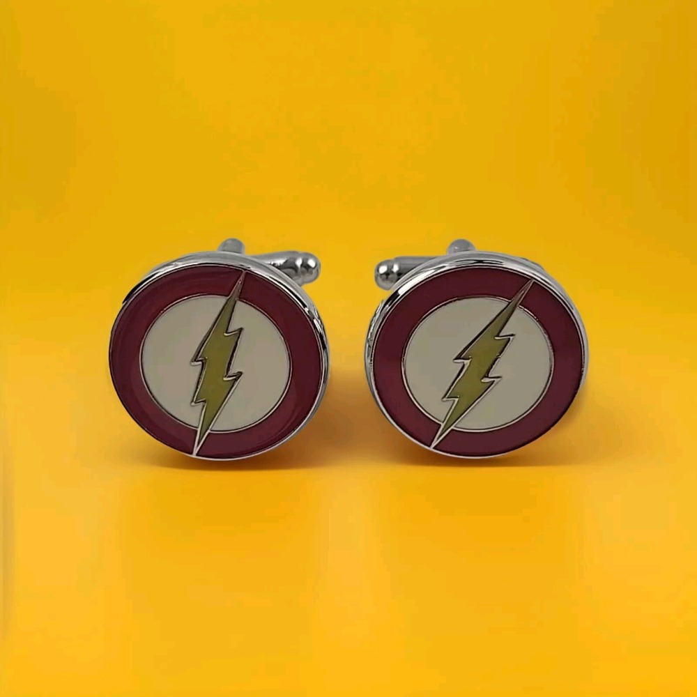 Justice‎ League Flash Silvertone Cufflinks